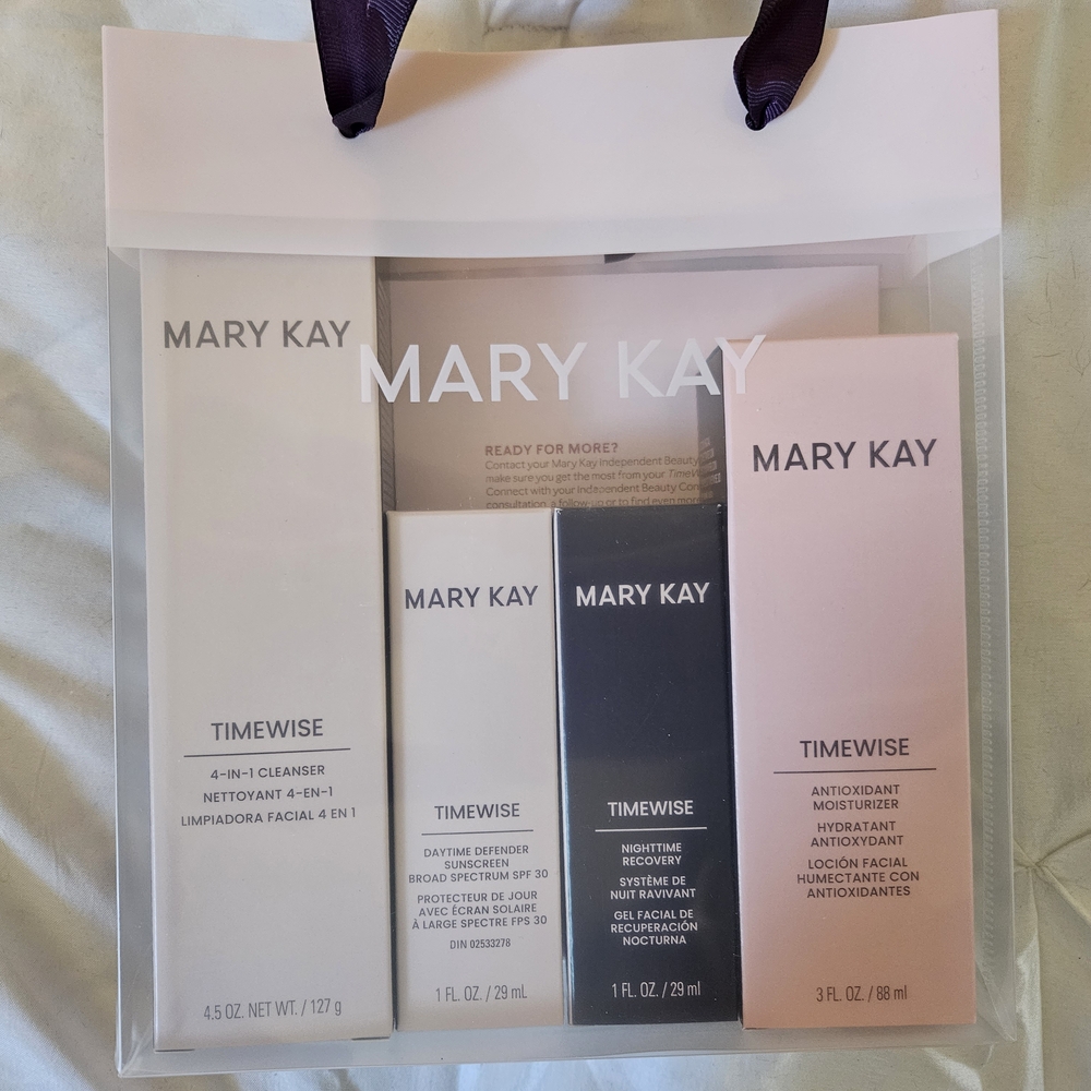 Mary Kay Timewise Skincare Set - White, Black, Pink